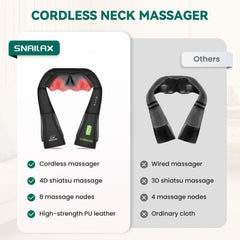 Snailax nodos shiatsu en primer plano para masaje profundo