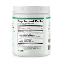 Envase junto a una regla para comparar tamaño Snap Supplements, fácil de llevar