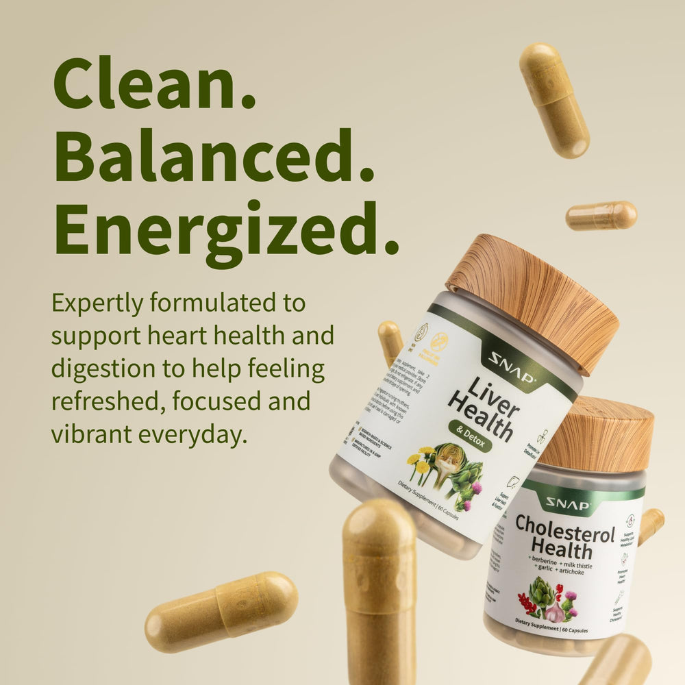 Snap Supplements botellas abiertas con cápsulas para visualización clara del producto