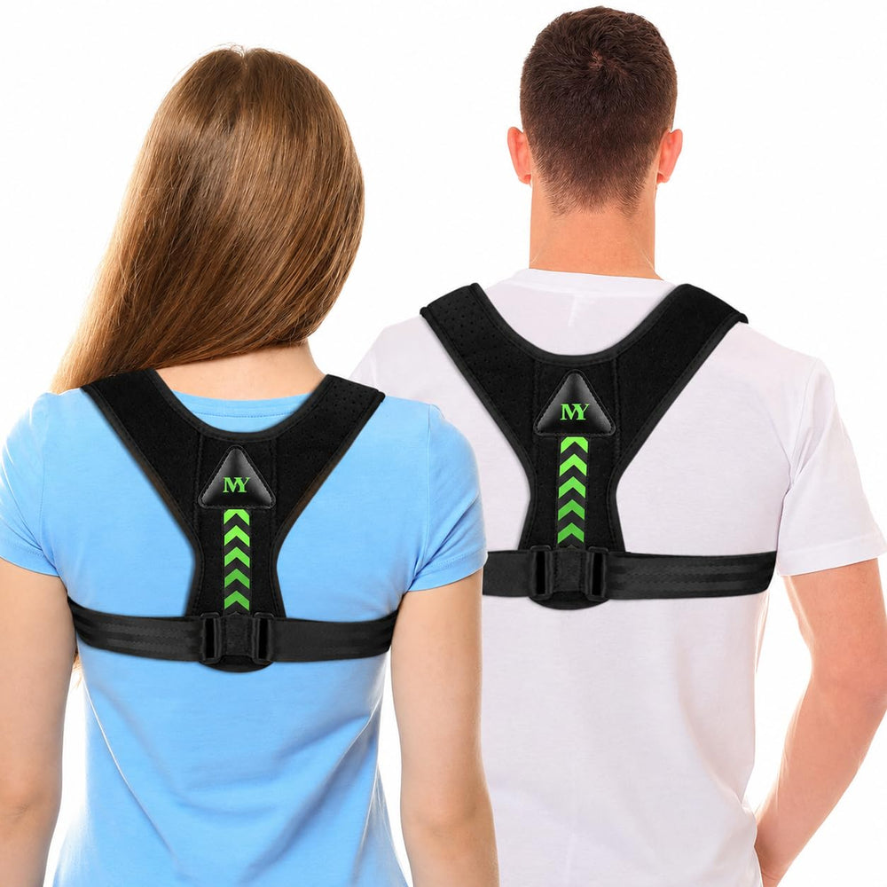 SNUSIM vista frontal del corrector puesto, muestra ajuste ergonómico y alineación