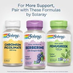SOLARAY etiqueta nutricional legible destacando dosis y certificaciones