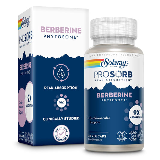 SOLARAY Berberine Phytosome en botella, mayor absorción potencial.