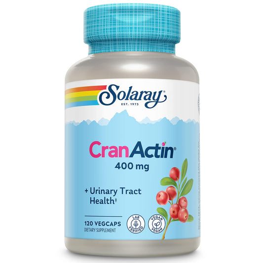 Solaray CranActin: extracto de arándano 400 mg para apoyo urinario.