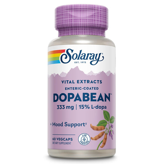 SOLARAY Dopabean 333mg en botella, apoyo diario al bienestar