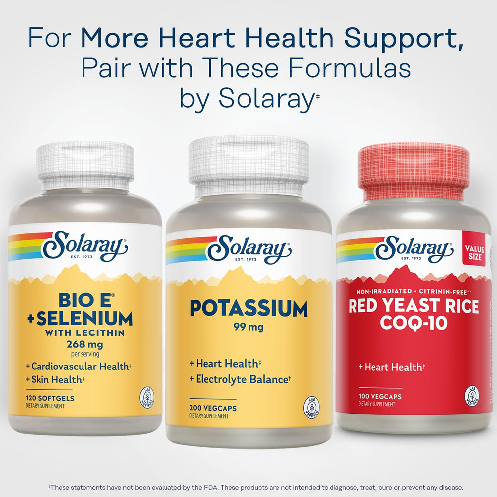 SOLARAY etiqueta nutricional enfocada en ingredientes y garantías