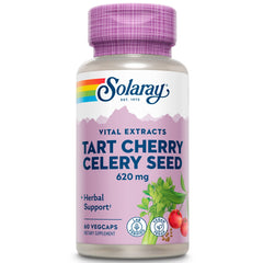 SOLARAY Extracto de cereza ácida 500 mg: cápsula suave para consumo diario.
