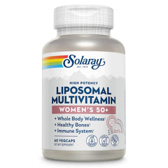 SOLARAY frasco delantero mostrando multivitamínico para mujeres con confianza