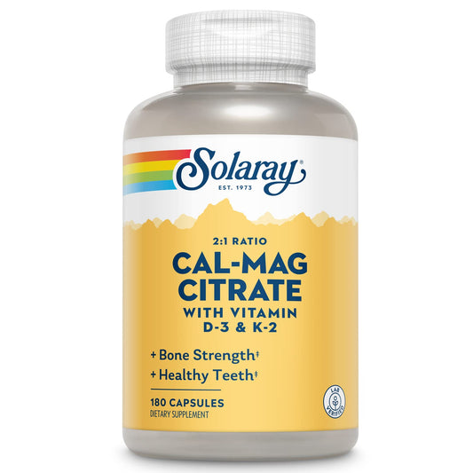 SOLARAY envase frontal mostrando 180 cápsulas y etiqueta clara