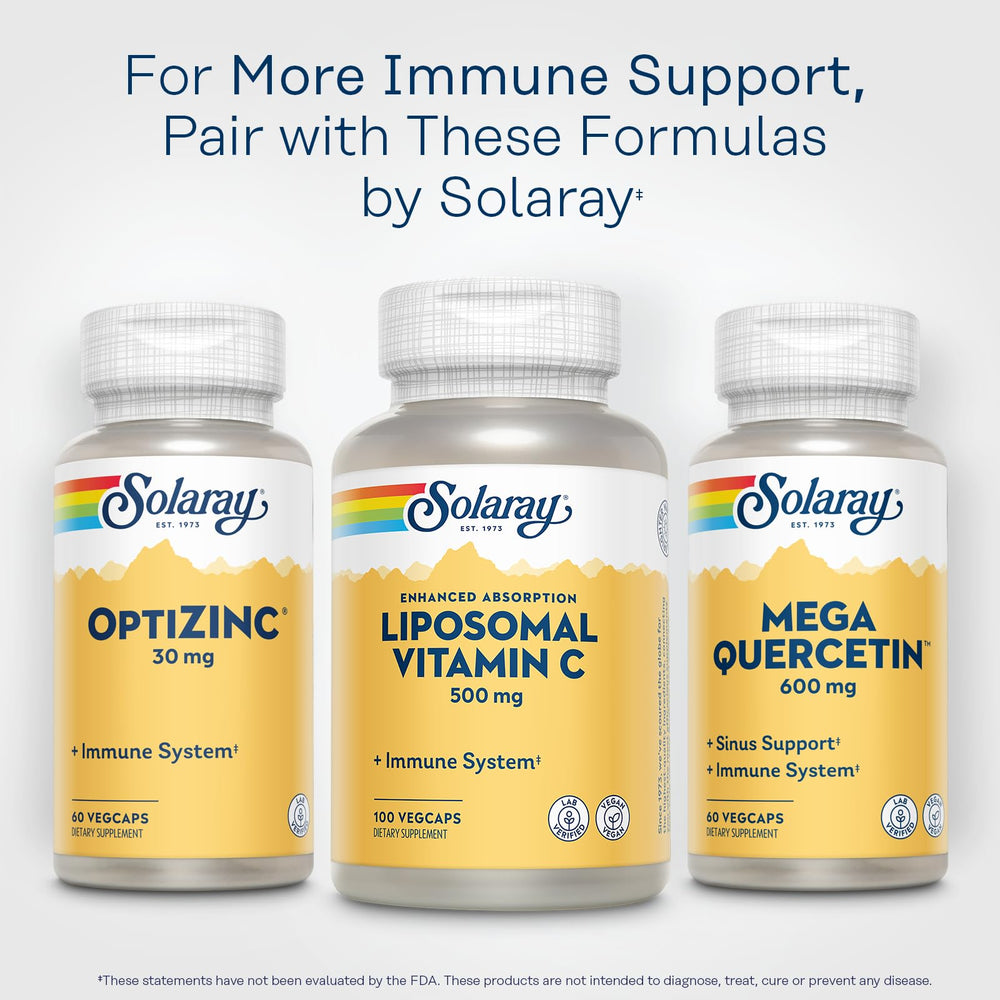 SOLARAY Liposomal Vitamin C 500 mg, laboratorio de control de calidad de la marca