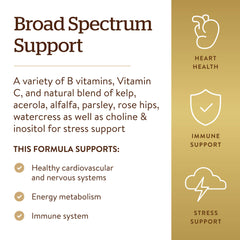 Solgar Complejo-B con Vitamina C, apto para vegetarianos.