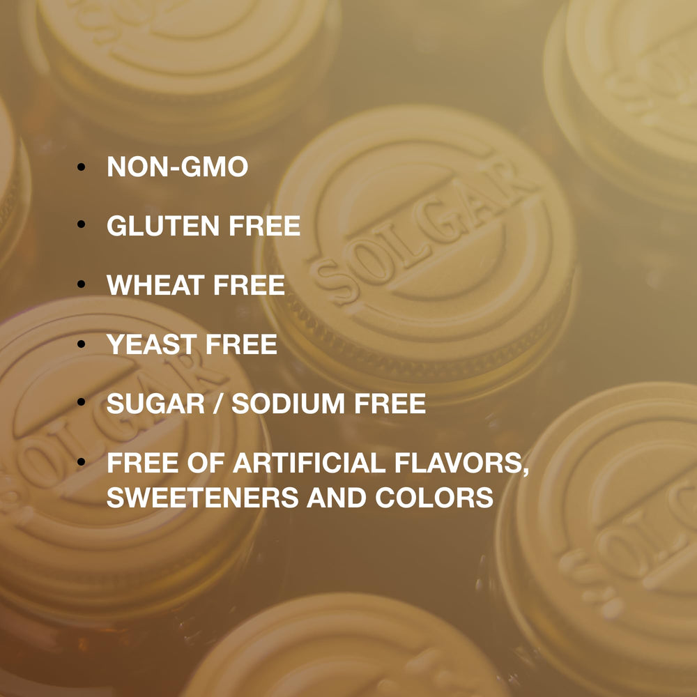 Solgar Biotina Potencia Mejorada, envase ecológico pensado para prácticas sostenibles.