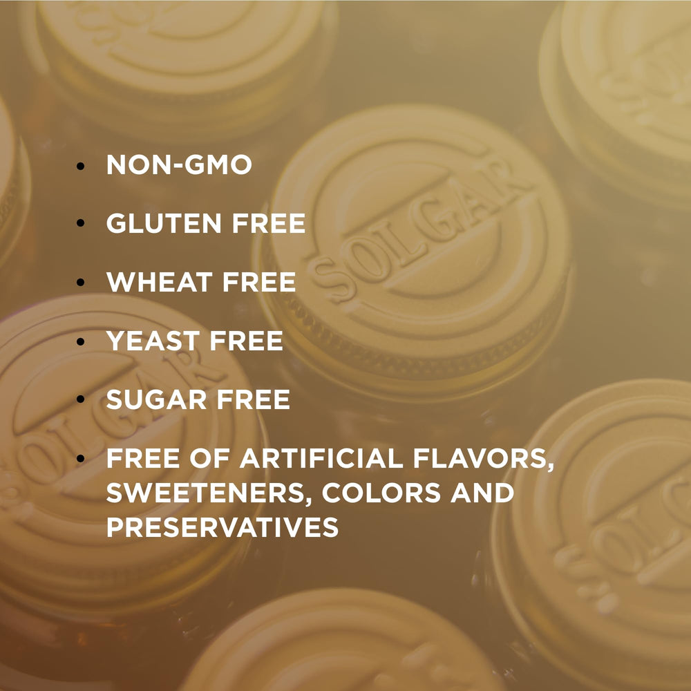 Solgar Calcio Avanzado Complex detalle de calidad y pureza.