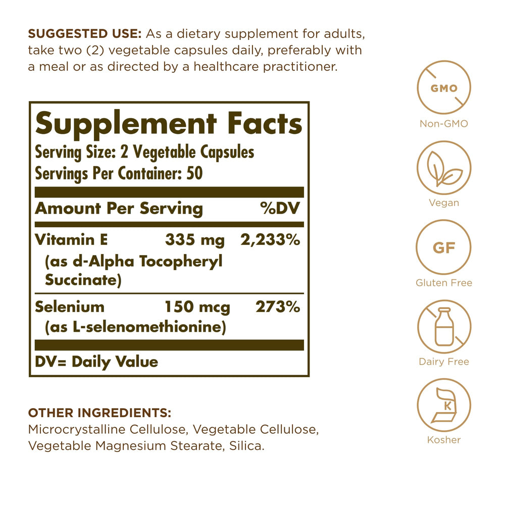 Solgar empaque cápsulas vegetales, práctico para la toma diaria