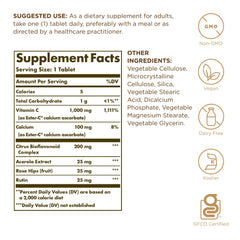 Solgar Ester-C Plus 1000 mg tabletas de alta absorción para uso diario.