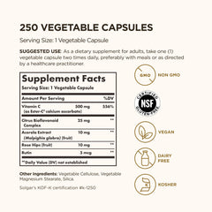 Solgar cápsula vegetal en primer plano, fácil de tragar y vegana