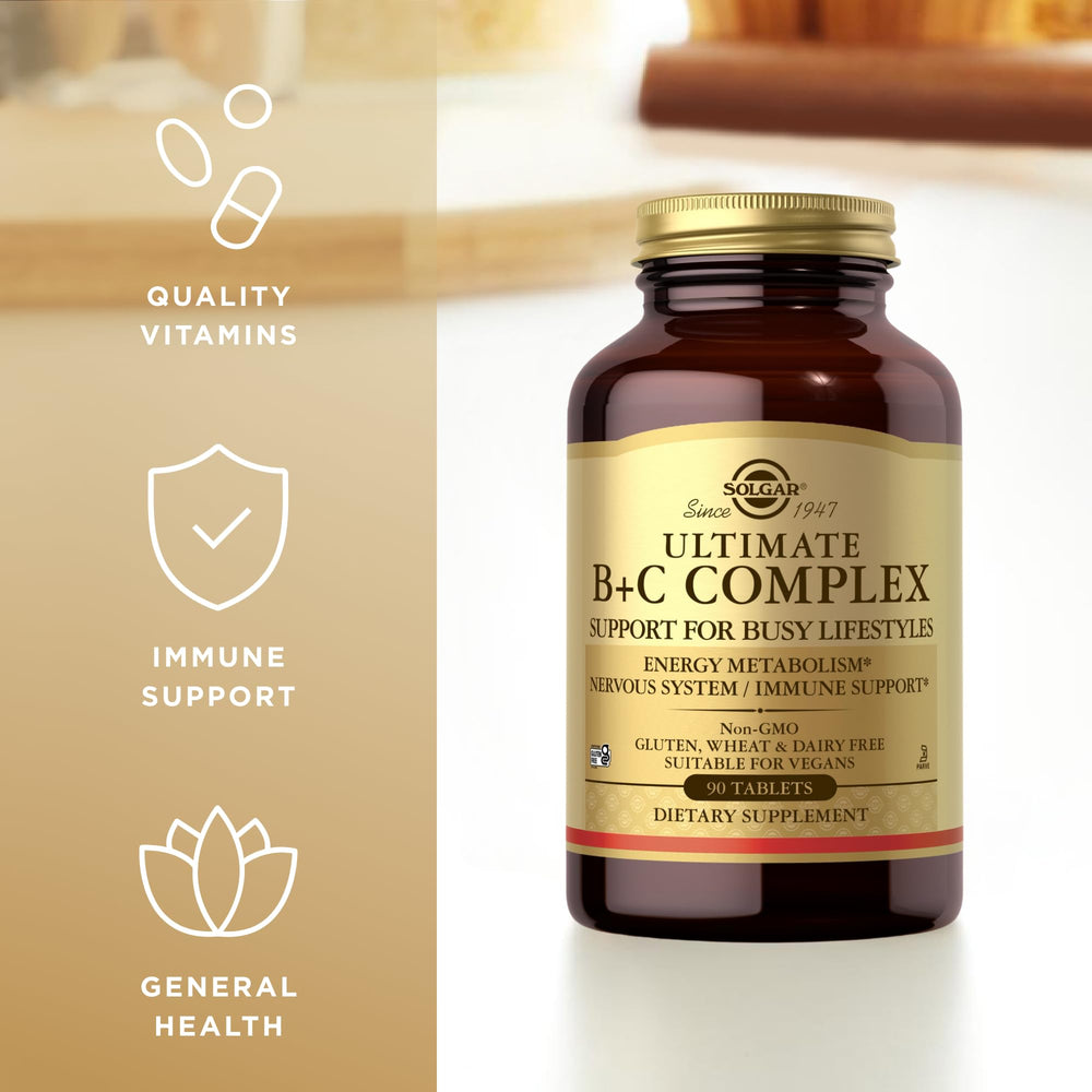 Solgar Fórmula Compleja B+C Estrés, detalle de tableta