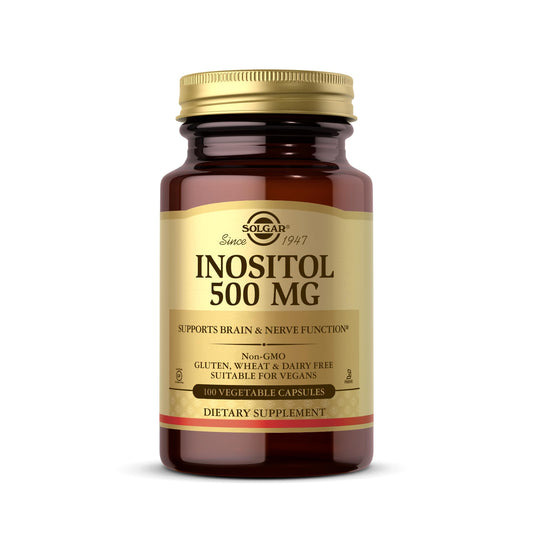 Solgar Inositol 500 mg, botella; apoyo a la función celular y bienestar general
