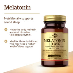Solgar melatonin embalaje lateral indica información de pureza y certificaciones