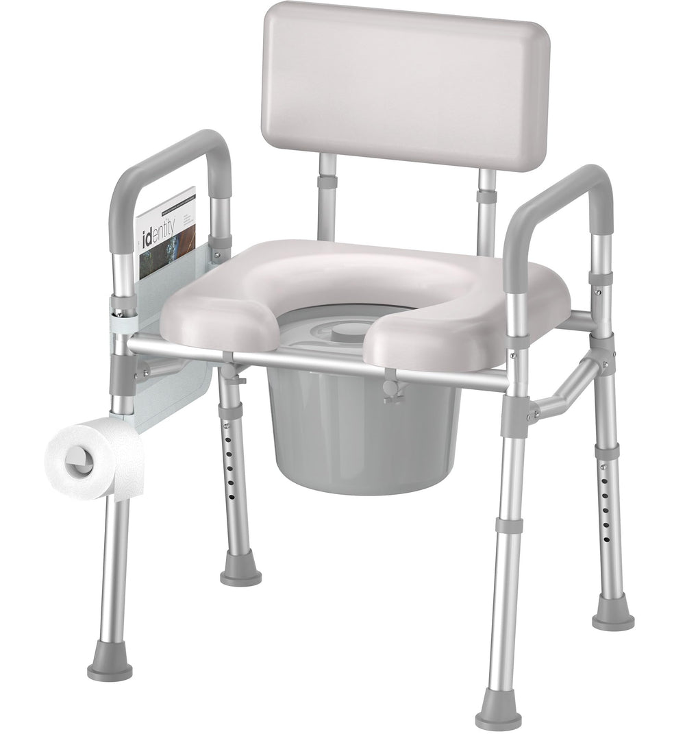 soundfuse vista frontal de la silla inodoro mostrando comodidad y accesibilidad