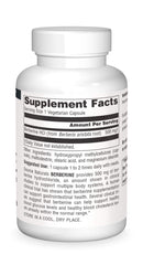 Source Naturals Berberine label detail shows vegan-friendly and clean ingredients.