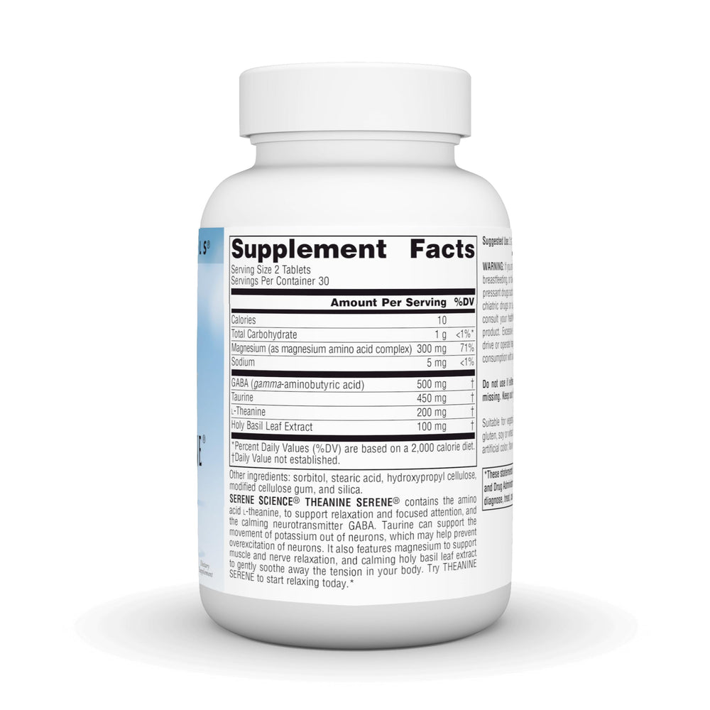 Source Naturals Serene Science tabletas de L-teanina para enfoque calmado