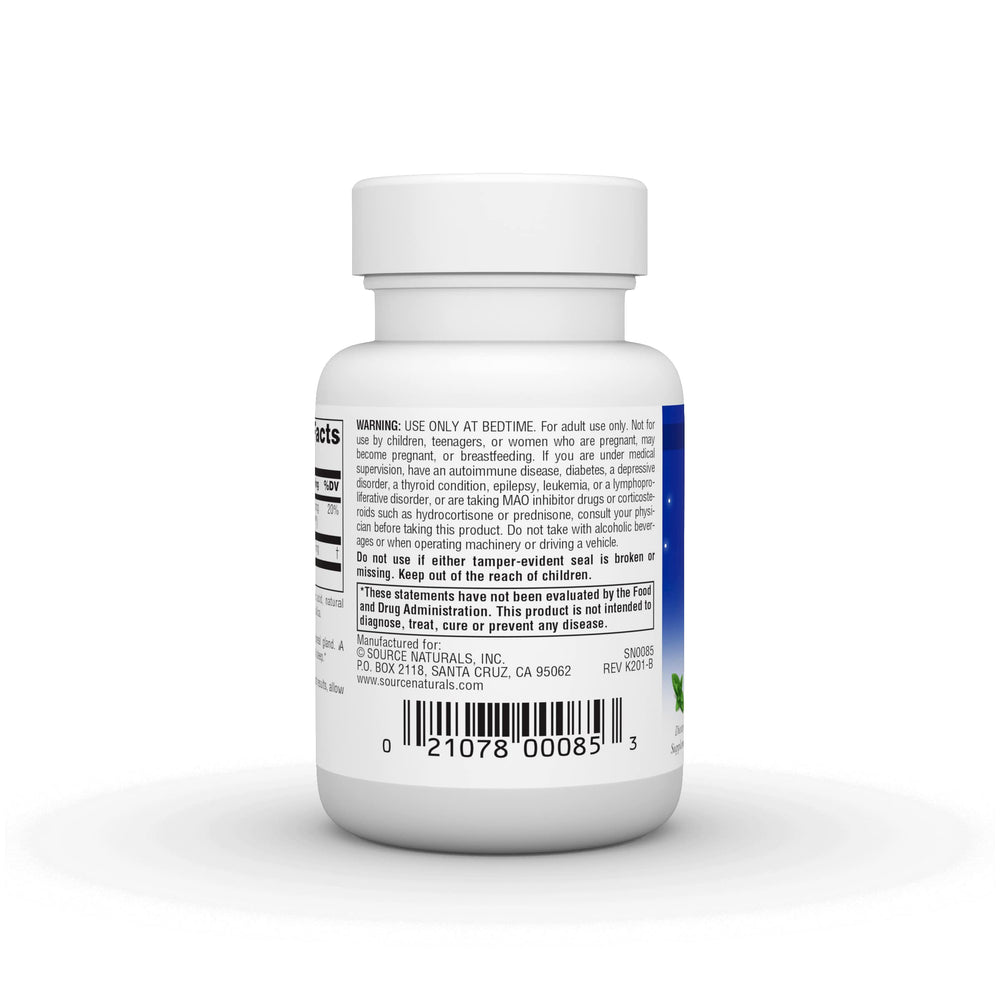 Tabletas Source Naturals Melatonina que se disuelven en la boca.