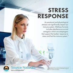 Source Naturals Wellness Formula adaptógenos para respuesta ante el estrés.