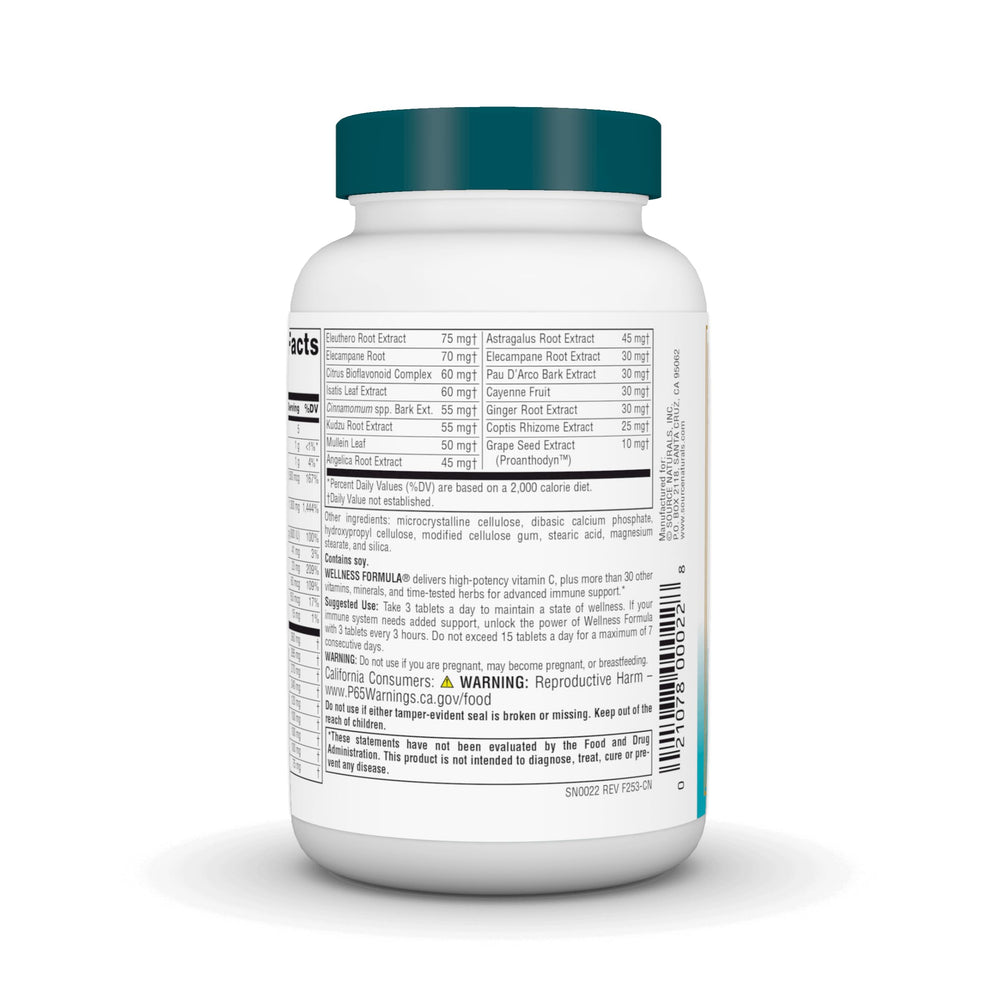 Source Naturals Wellness Formula ingredientes clave para apoyo inmune.