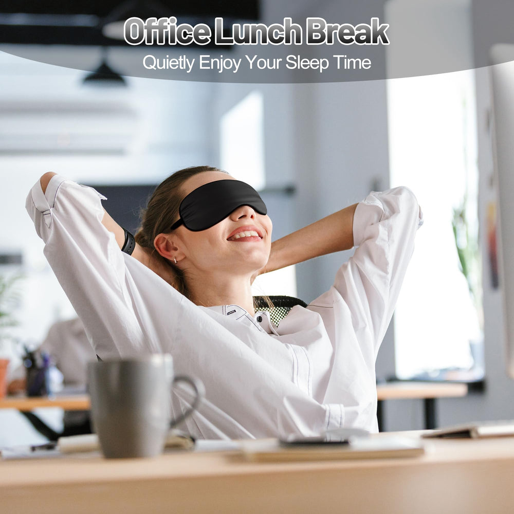 Spacepower antifaz seda cinta-ajustable se mantiene en su lugar durante la noche.