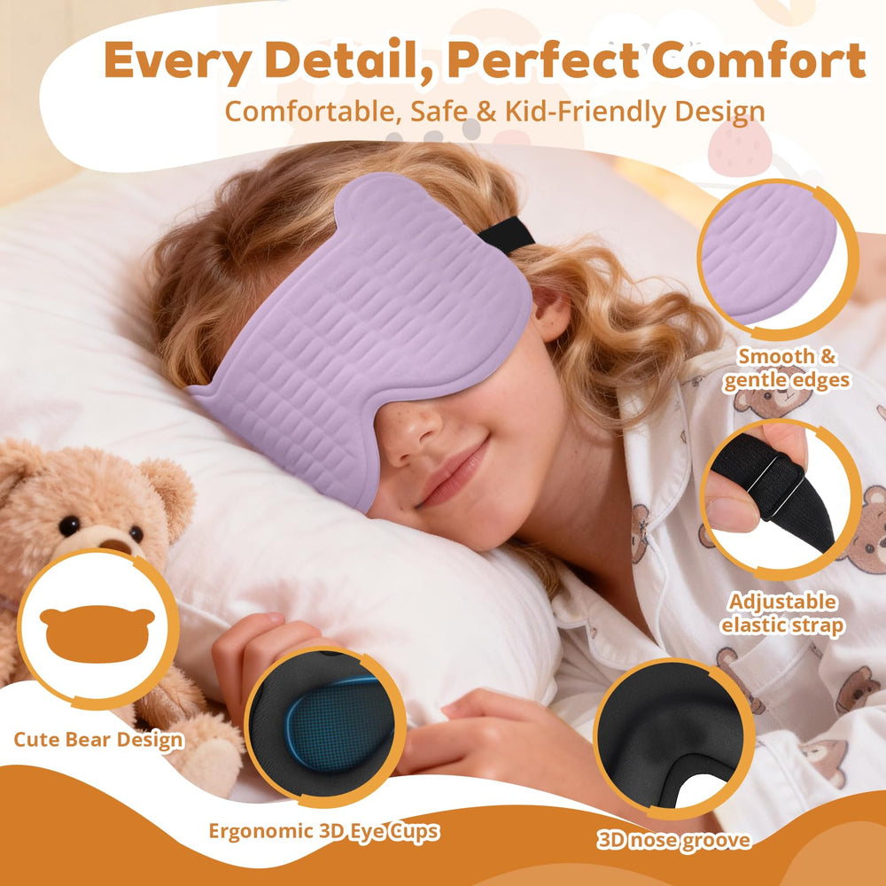 SpacePower mascara niños oso 3D espuma memoria, suavidad que cuida la mirada.