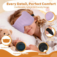 SpacePower mascara niños oso 3D espuma memoria, suavidad que cuida la mirada.