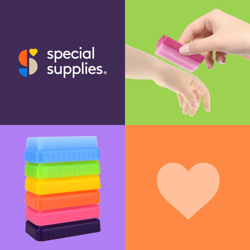 Special Supplies seis cepillos juntos ilustrando el kit completo listo para uso