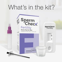 SpermCheck comparación de tamaño del kit para evaluar portabilidad