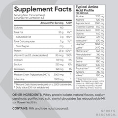 Sports Research etiqueta nutricional visible con ingredientes y beneficios claros
