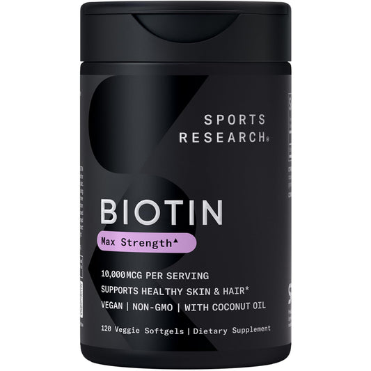 Sports Research frente del envase mostrando 120 Plantgels™ y ventaja de claridad
