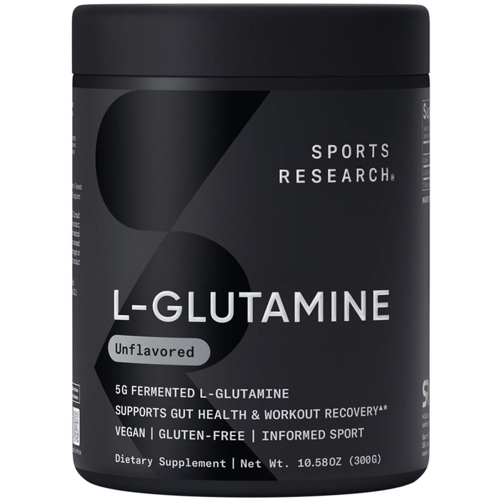 Sports Research envase frontal mostrando diseño y beneficio de pureza