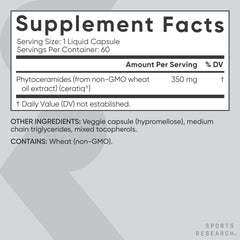 Sports Research etiqueta legible con ingredientes y certificaciones claras