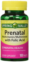 Spring Valley envase frontal mostrando tabletas y conveniencia diaria