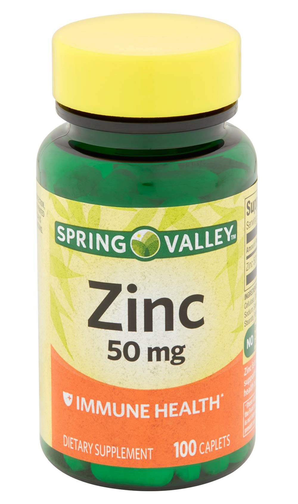 Earth&ME Spring Valley Zinc frasco abierto con tabletas visibles y organizadas