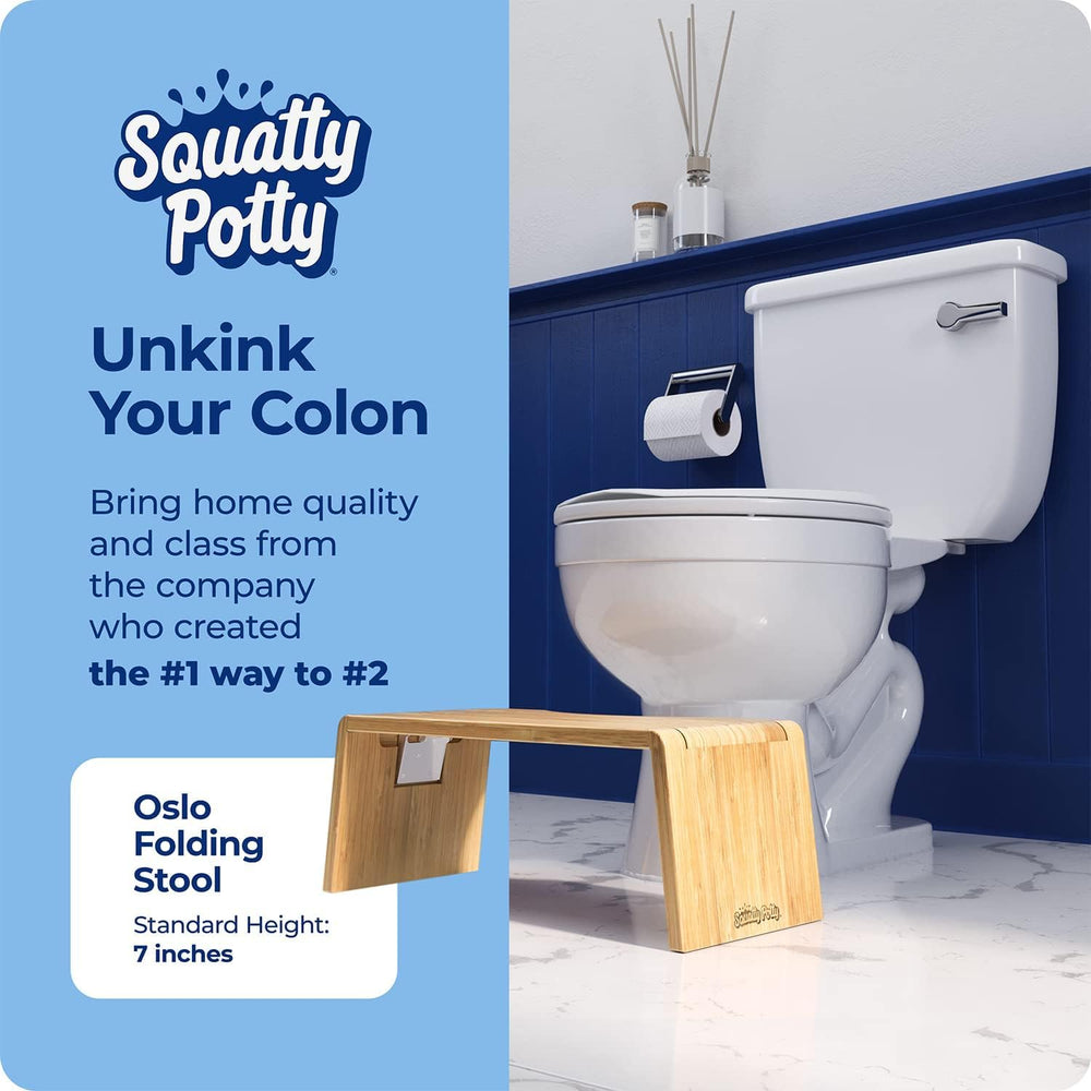 Squatty Potty Oslo bisagra y bloqueo mostrando seguridad y facilidad plegado