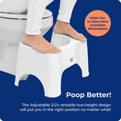 Squatty Potty uso en acción por una familia demostrando comodidad compartida