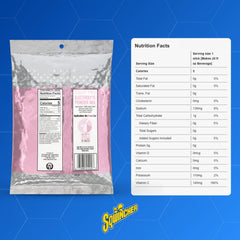 Etiqueta de ingredientes Sqwincher Qwik Stik en lata indicando fabricación en EE. UU.