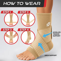 SS SLEEVE STARS inserto del arco en montaje, refuerzo focal para fascitis plantar