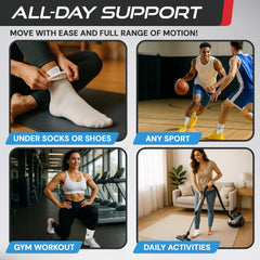 SS SLEEVE STARS tobillera colocada con zapato deportivo para uso diario y protección