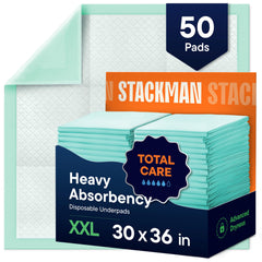 Stack Man protector frontal del paquete mostrando cantidad y tamaño para confianza