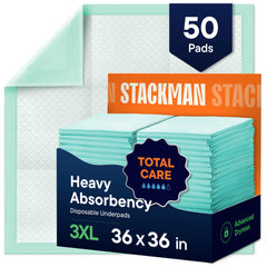 Stack Man protector frontal paquete 50 para protección rápida de cama
