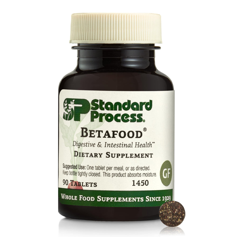 Standard Process Betafood frente del envase mostrando etiqueta y beneficios