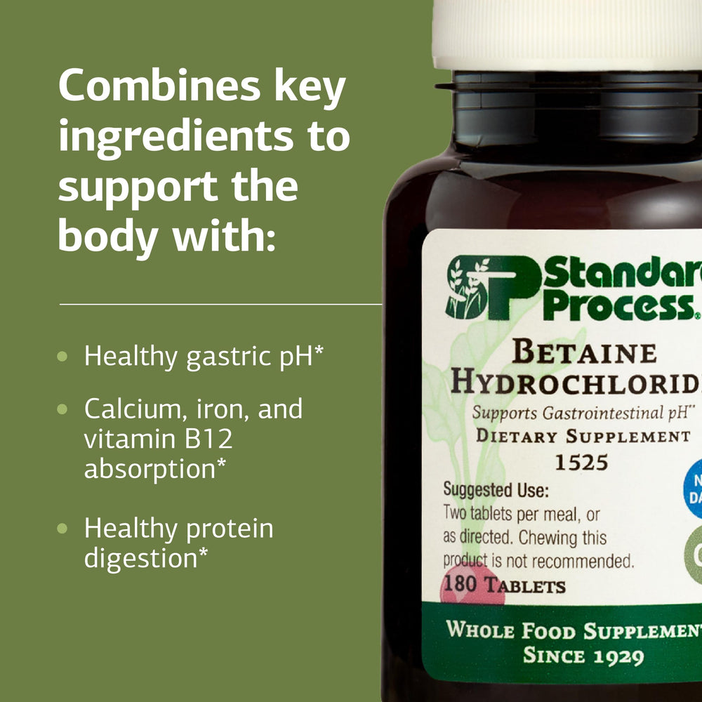 Standard Process etiqueta nutricional legible para comprobar ingredientes