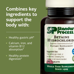 Standard Process etiqueta nutricional legible para comprobar ingredientes