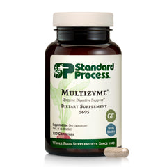 Standard Process Multizyme frente del empaque mostrando etiqueta clara y beneficios